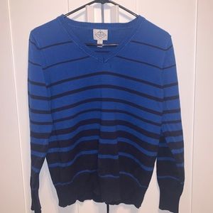 St. John’s Bay Blue and Black Striped Sweater